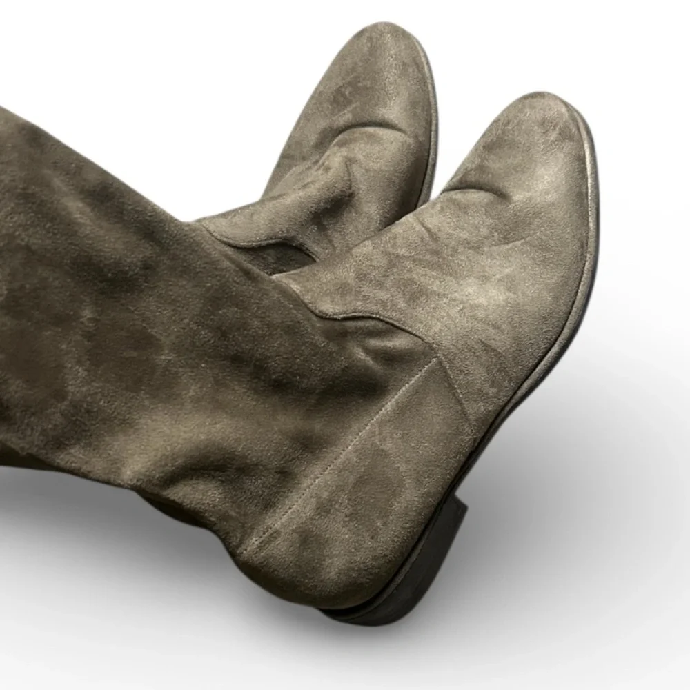 Marc Fisher Womens Humor 2 Faux Suede Over-The-Knee Boots Taupe Size 8.5M